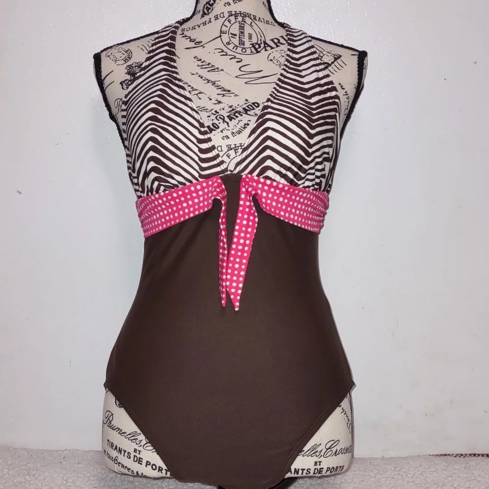 a n.a women Swimwear one piece size 8 Multicolor tie back